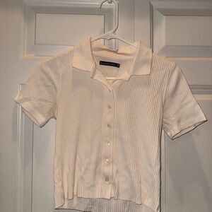Abercrombie & Fitch Ribbed Cropped Polo